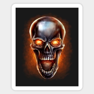 Metal Skull Sticker